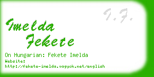 imelda fekete business card